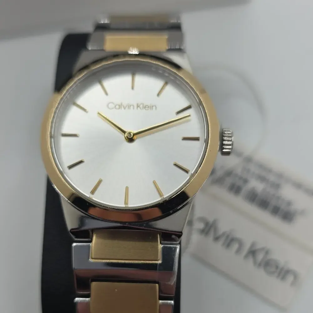 Calvin Klein Womens Watch CK Linear Two Tone 32mm